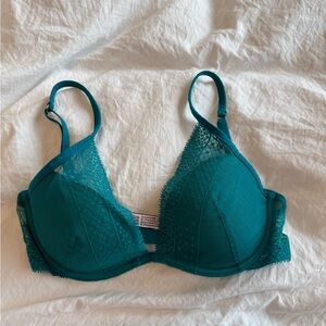 Victoria's Secret Deep Teal Lace Bra